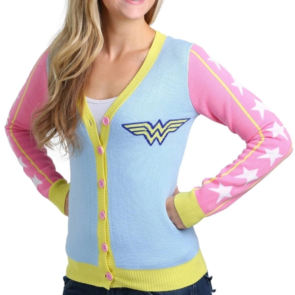 DC COMICS Wonder Woman Button Cardigan - Picture 1 of 8